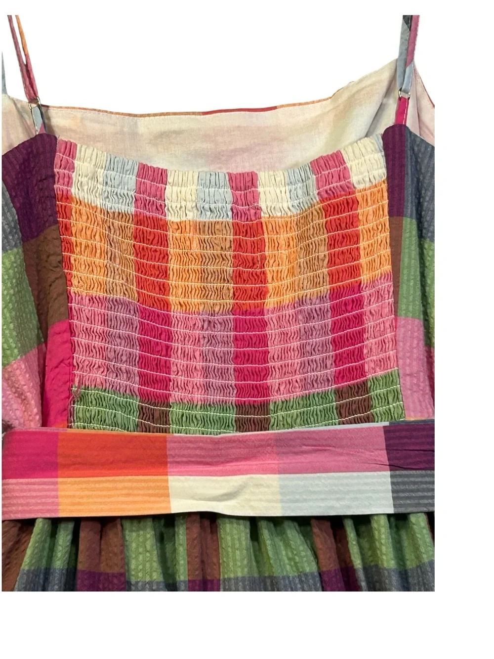 Kate Spade for Target- Plaid Midi Sundress with Tie Belt - Pink & Multicolor S
